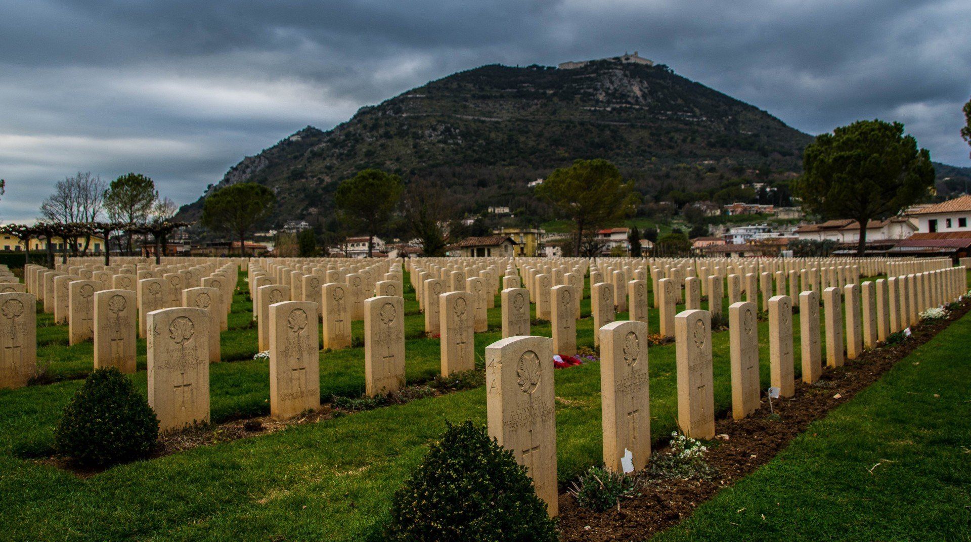 Graves of those lost at Anzio and Montecassino