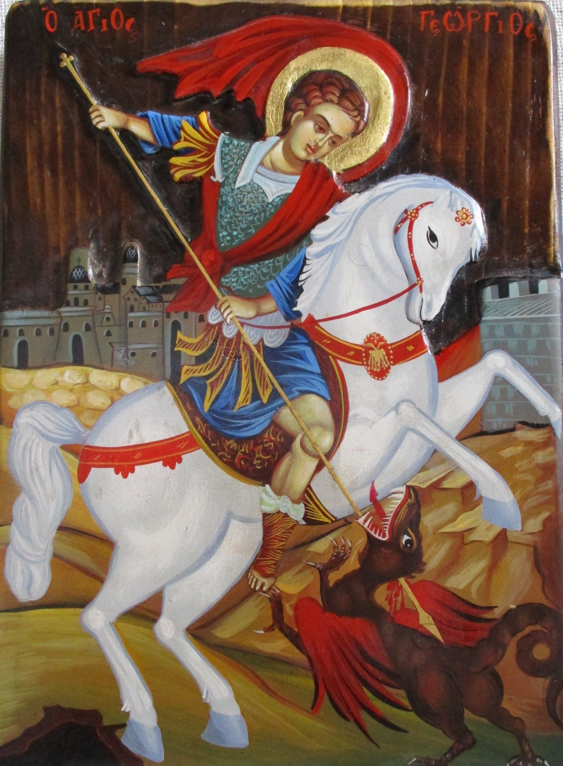 St George slaying the Dragon Icon