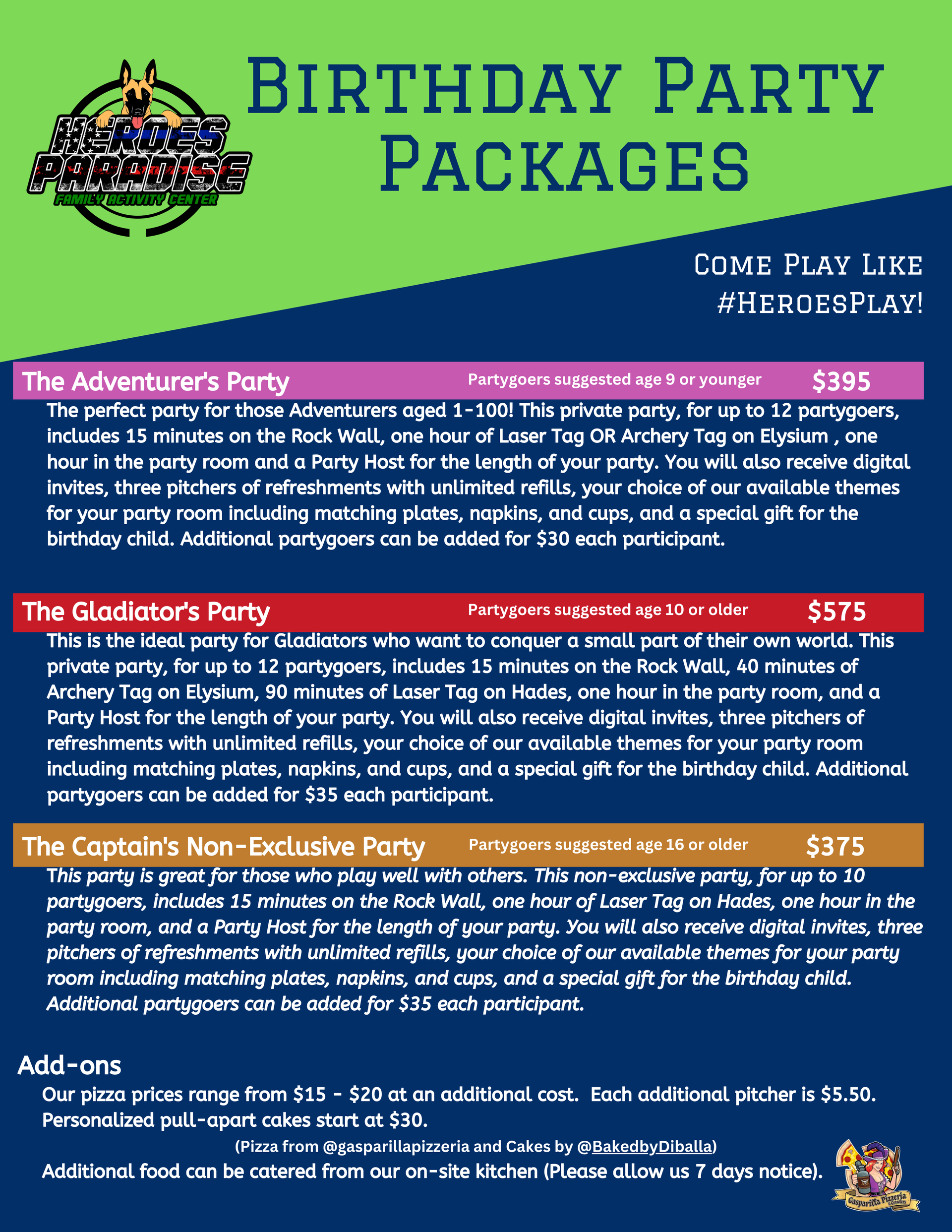 Birthday Party Packages