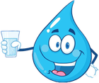 A Water Drop Is Holding a Glass of Water — Chesterfield, MO — Our Free Water Store A Water Drop Is Holding a Glass of Water — Chesterfield, MO — Our Free Water Store