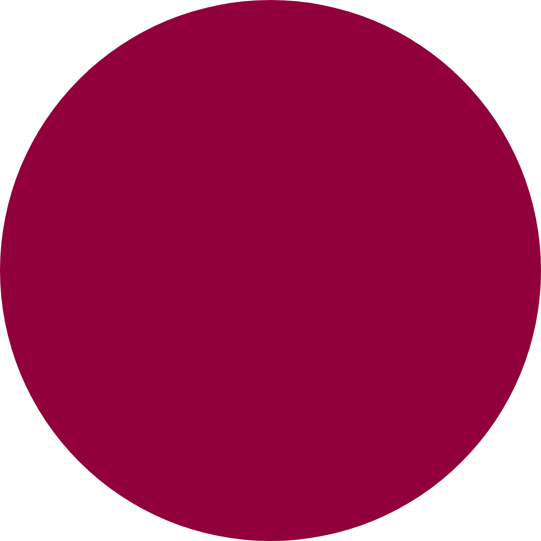 A maroon circle on a white background