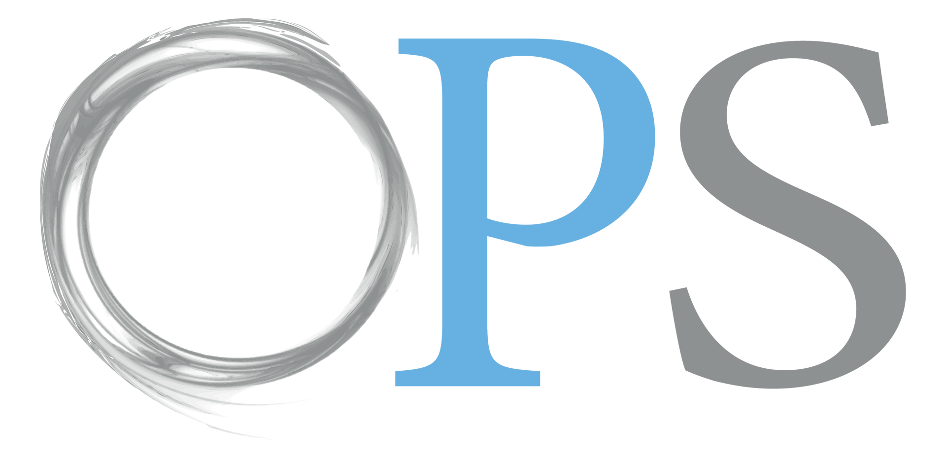 The word ops is written in blue and gray on a white background.