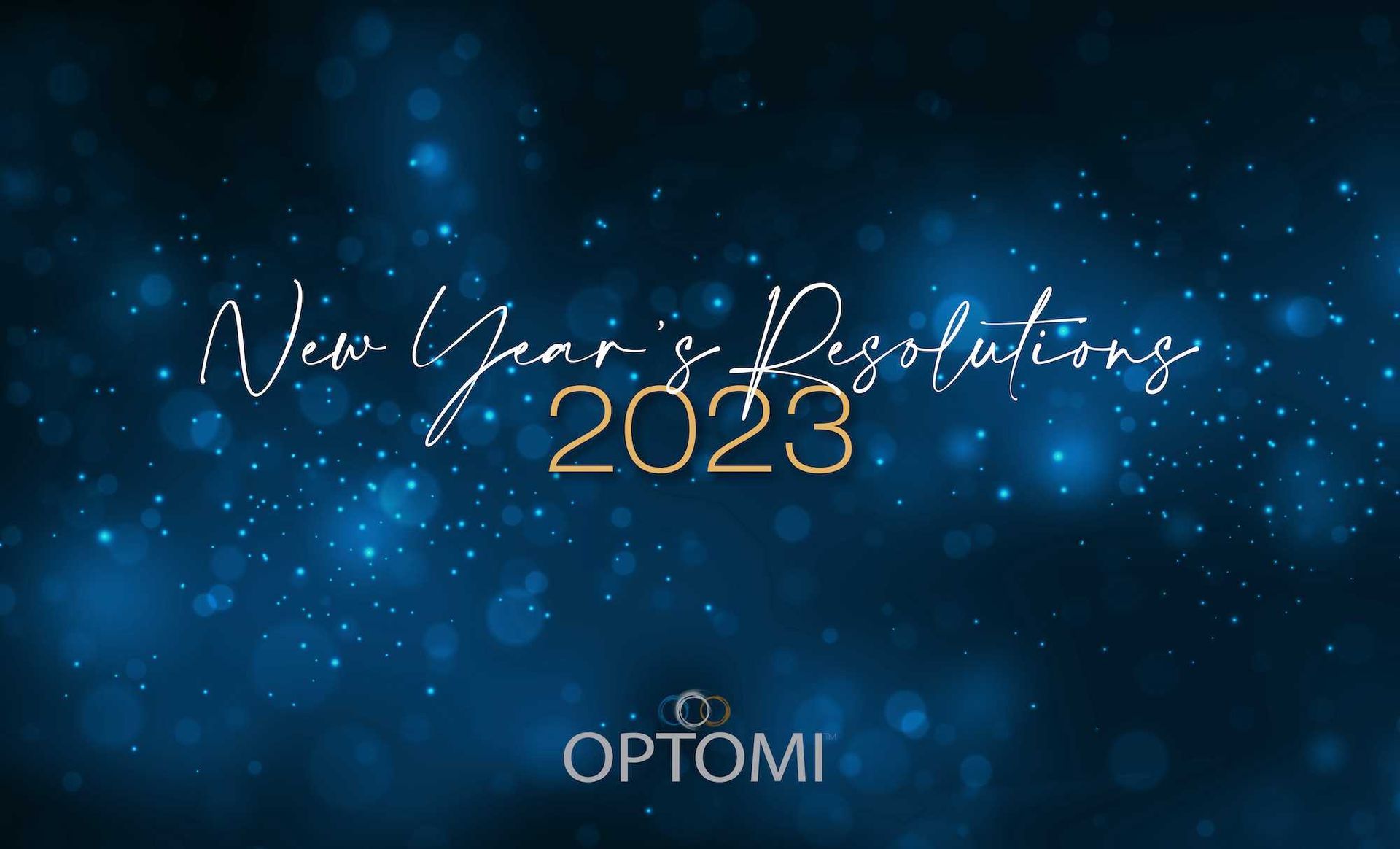 A blue background with the words new year 's resolutions 2023