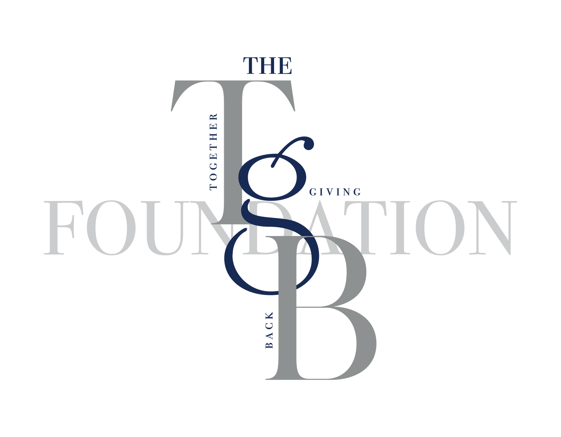 A logo for the t & b foundation is shown on a white background.