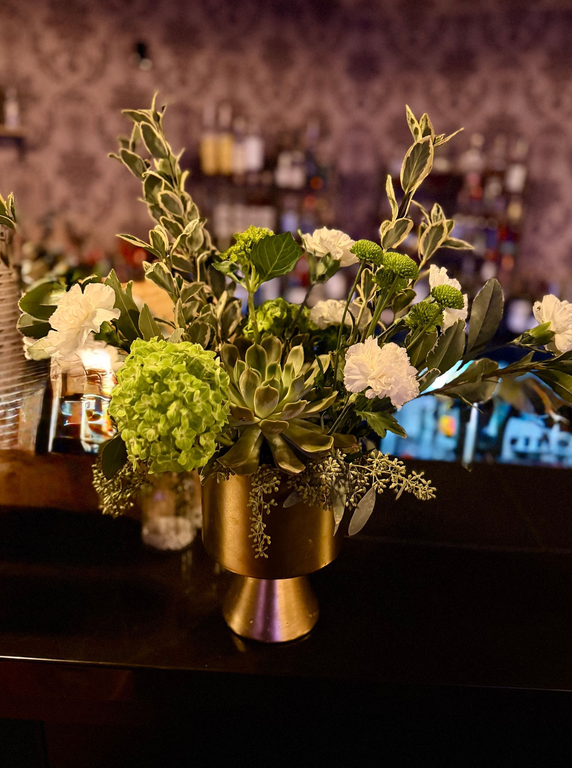 Sustainable succulent arrangement