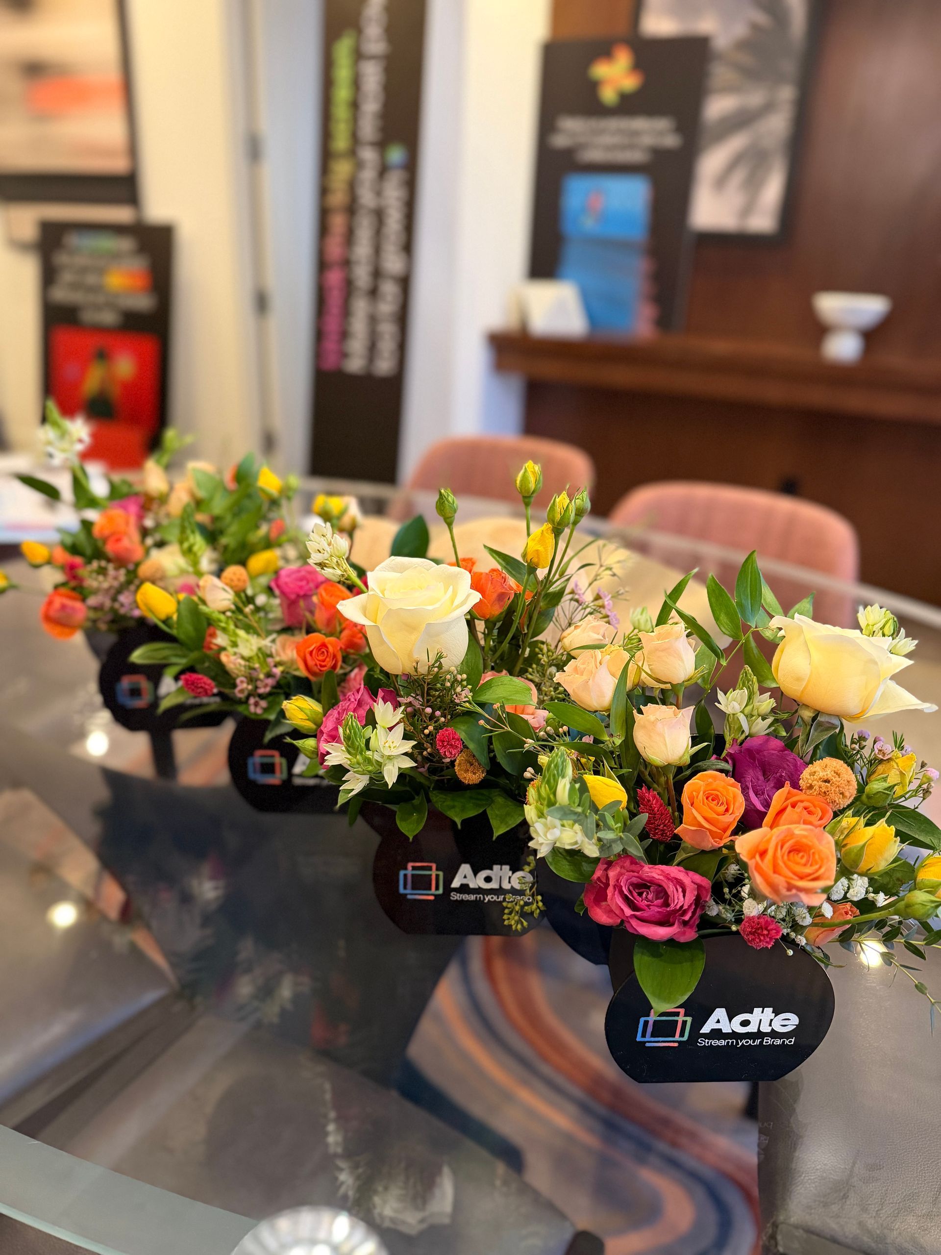 Bold colorful corporate arrangements