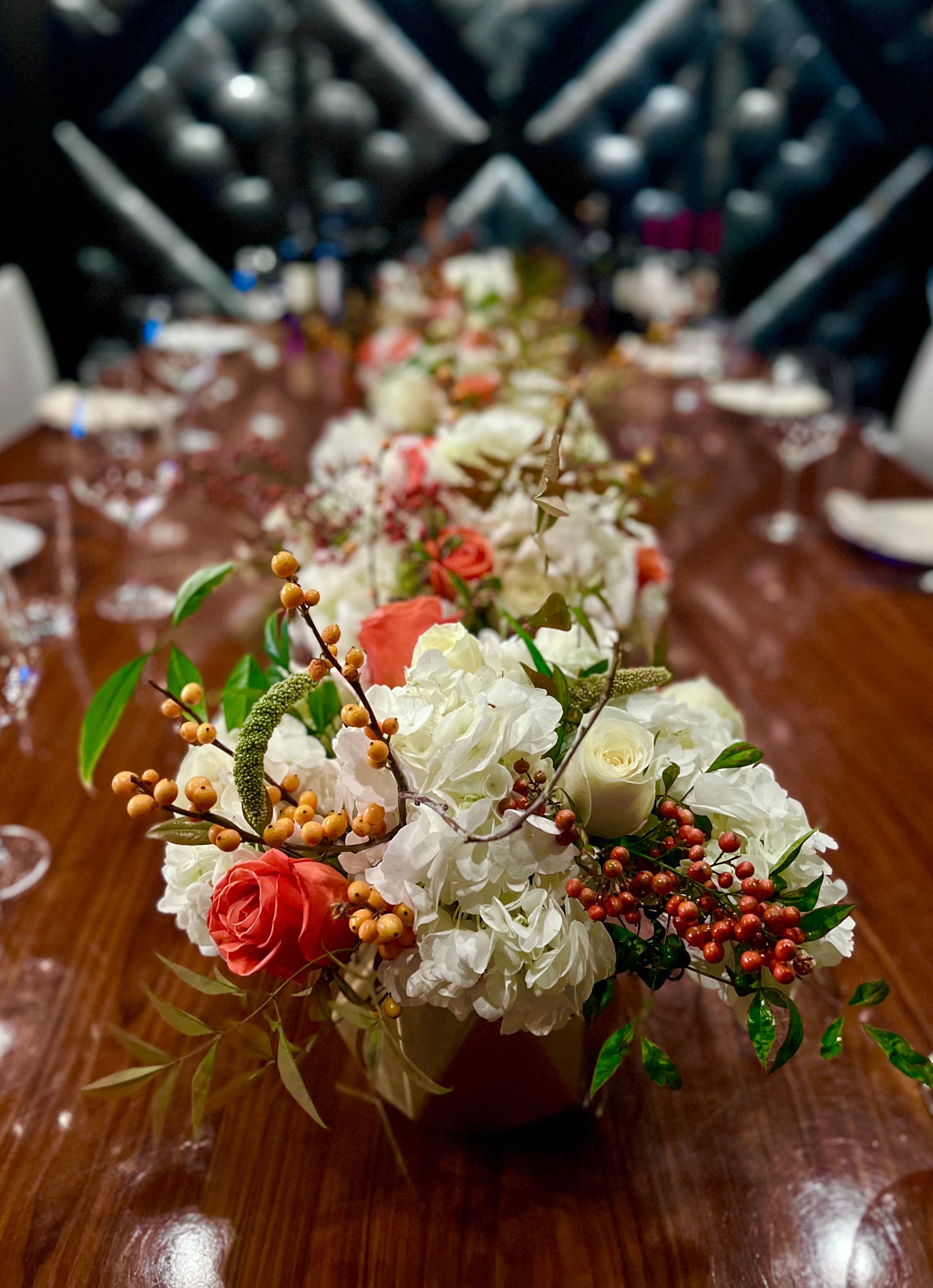 Long table arrangement