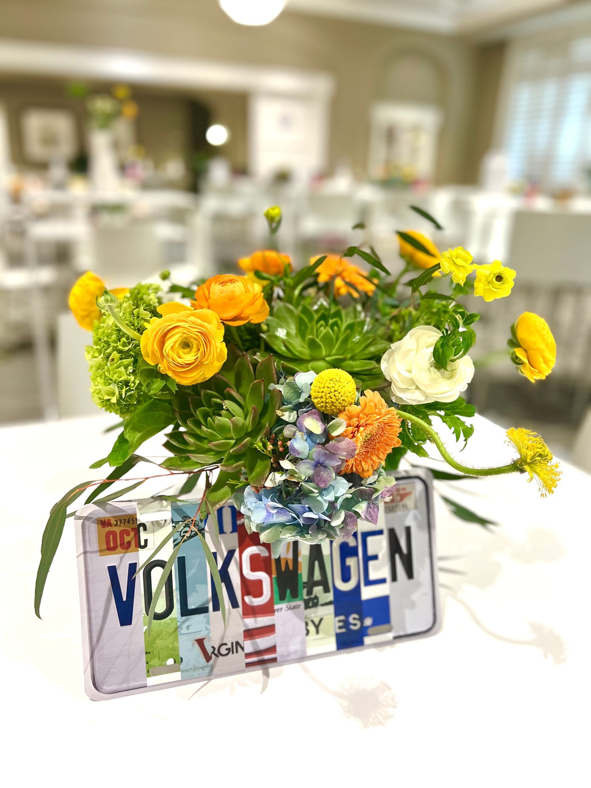 Bold fun colorful corporate arrangements