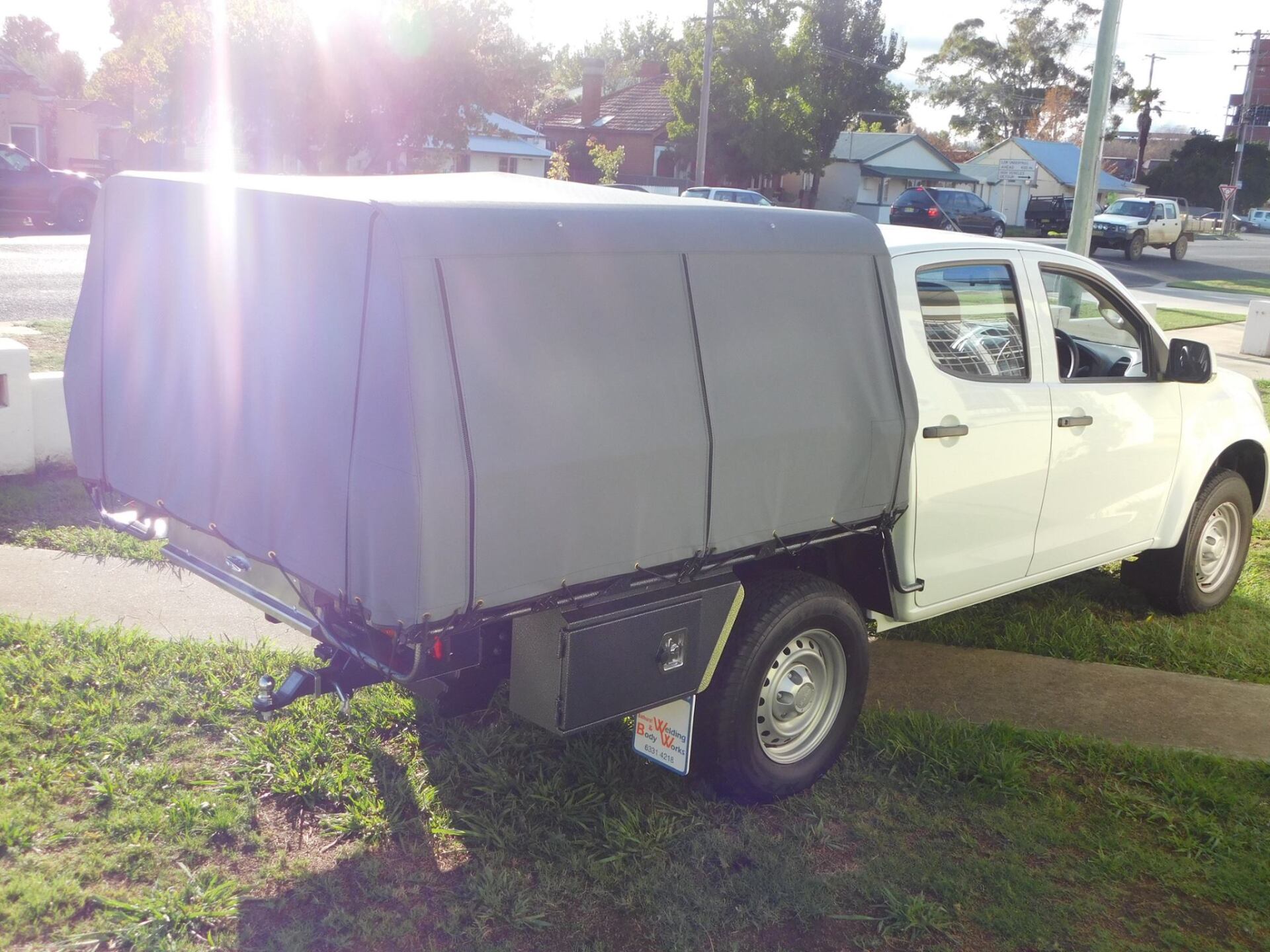 Grey Vehicle Canopy Cover — Replacements in Bathurst, NSW