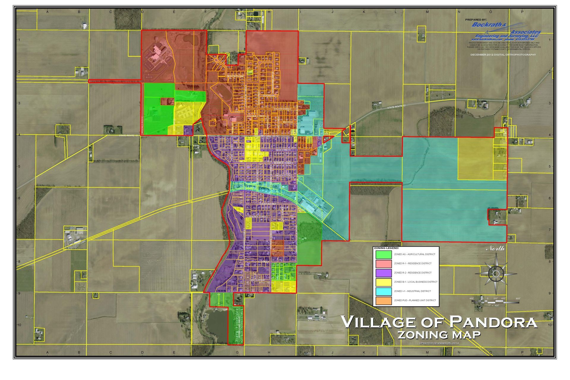 Village of Pandora, Ohio Zoning Map
