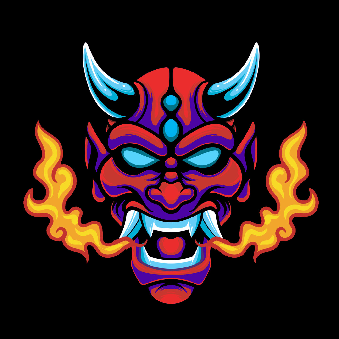 Demon - V-hals - Unisex
