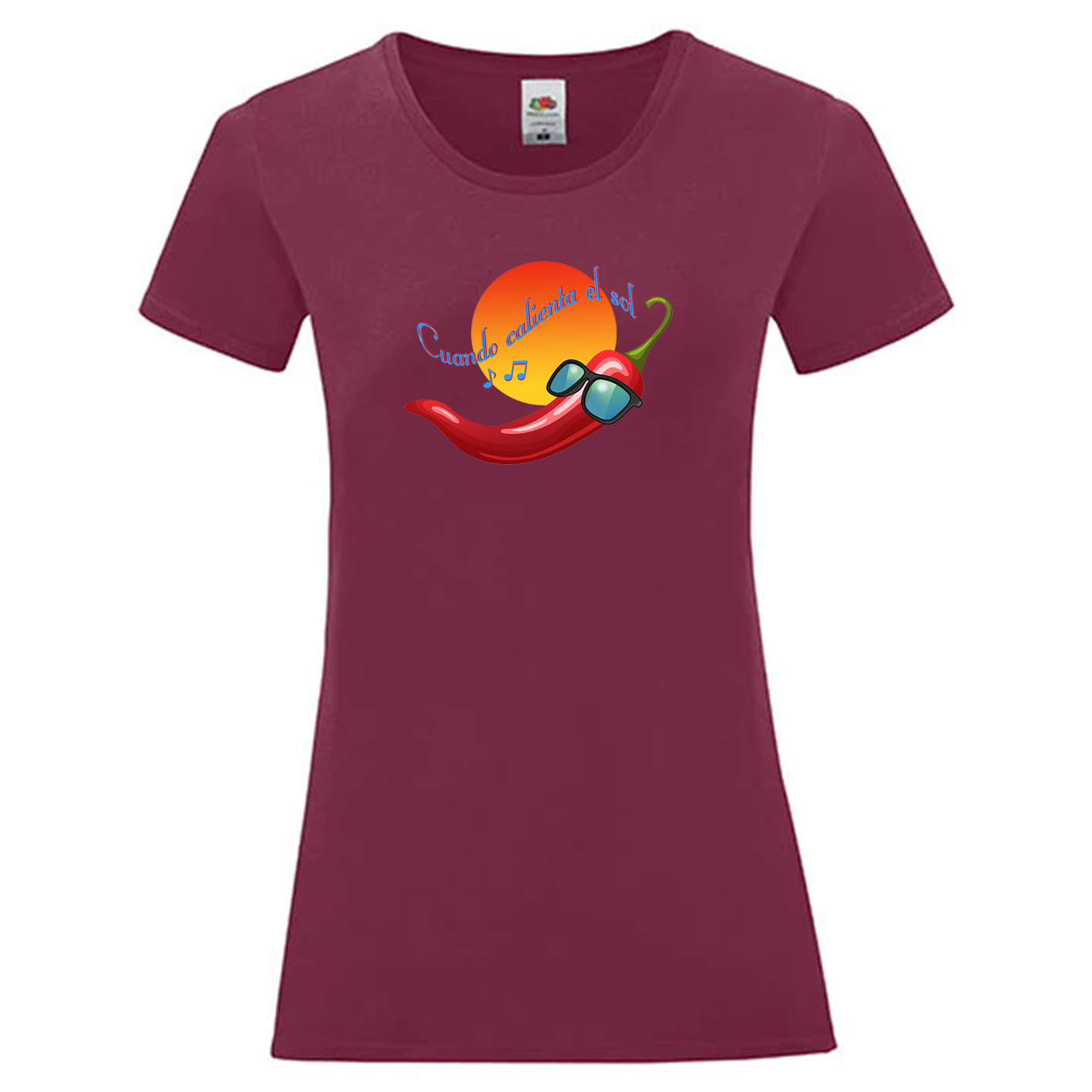 El sol - dames - wijnrood