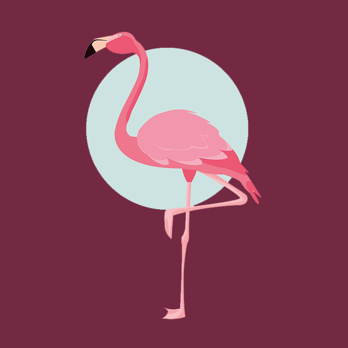 Flamingo - dames - wijnrood