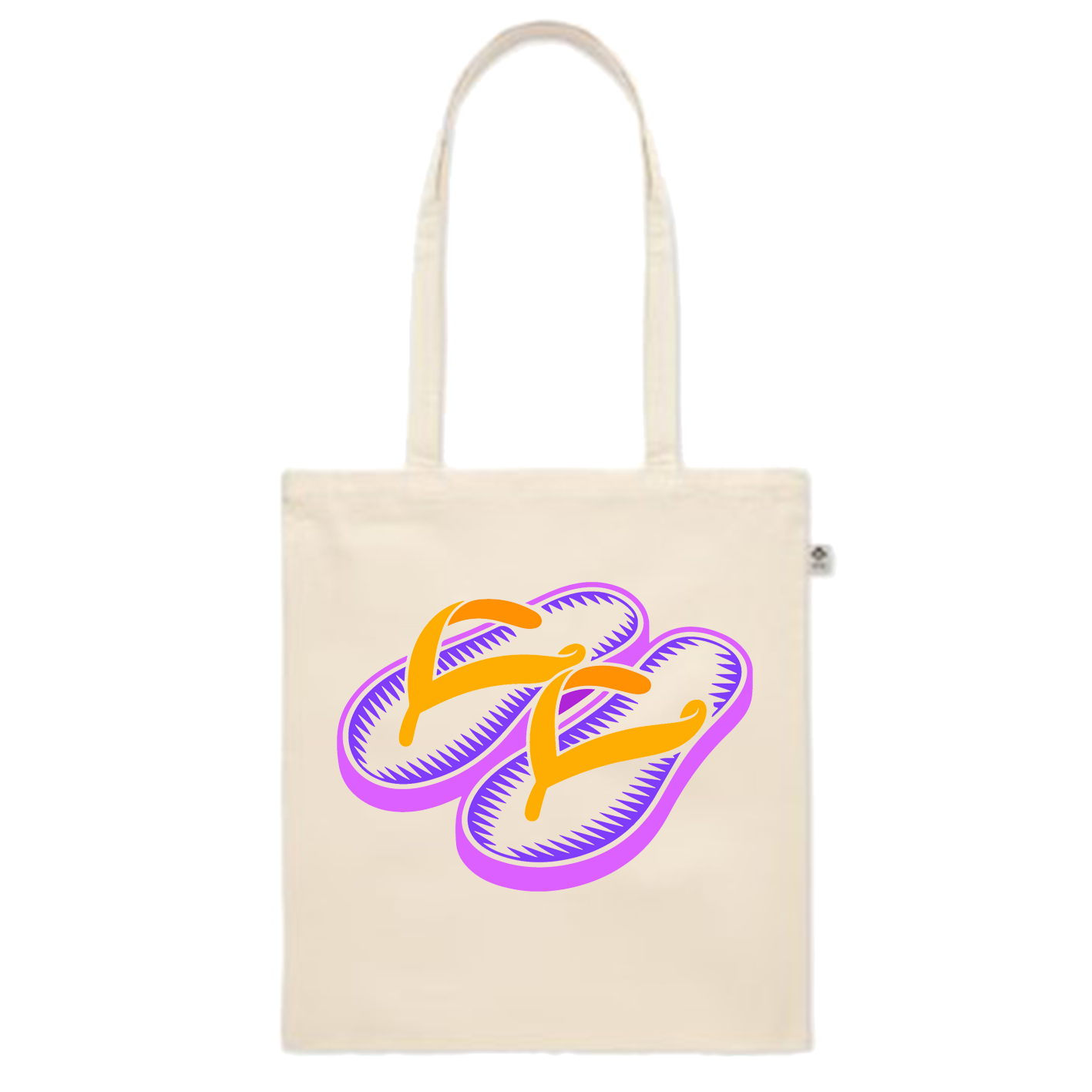 Tote bag Flipflops - crème