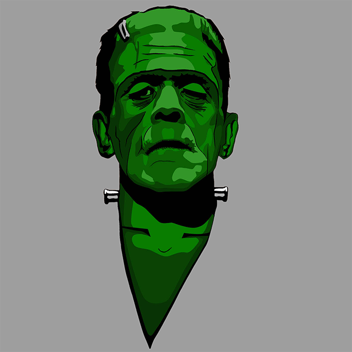 Monster - The Green one - V-hals - Unisex