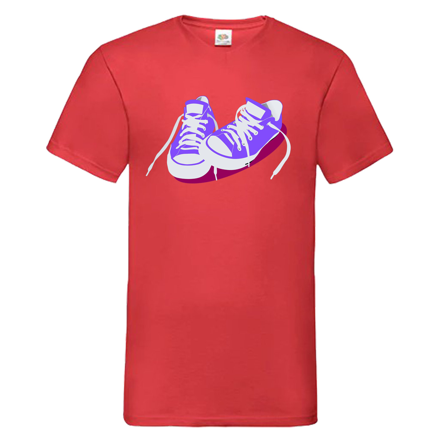 Sneakers - V-hals- Unisex - Rood