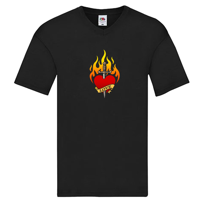 Love tattoo - V-hals - Unisex