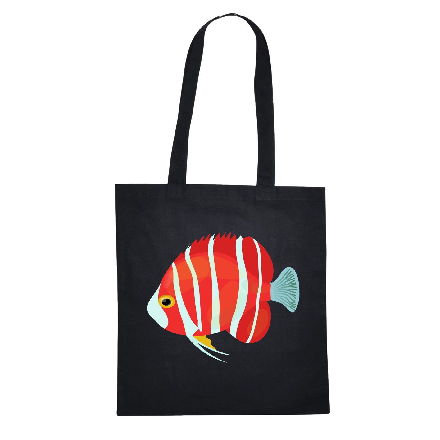 Tote bag Als een vis in het Water - zwart
