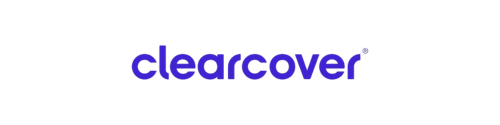 Clearcover logo in gray.