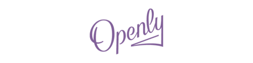 Openly logo in cursive font.