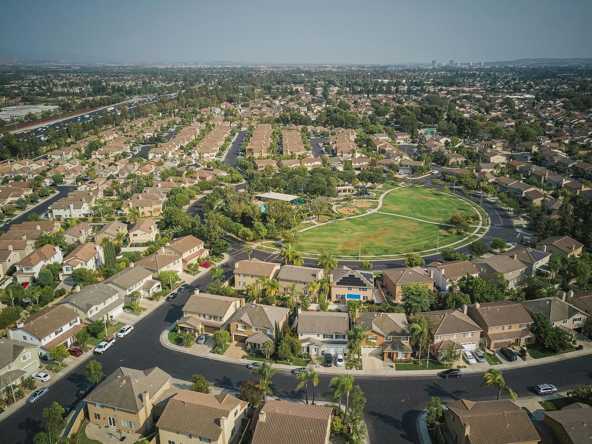 Aerial view of an Avondale, Arizona West Valley neighborhood needing home insurance coverage
