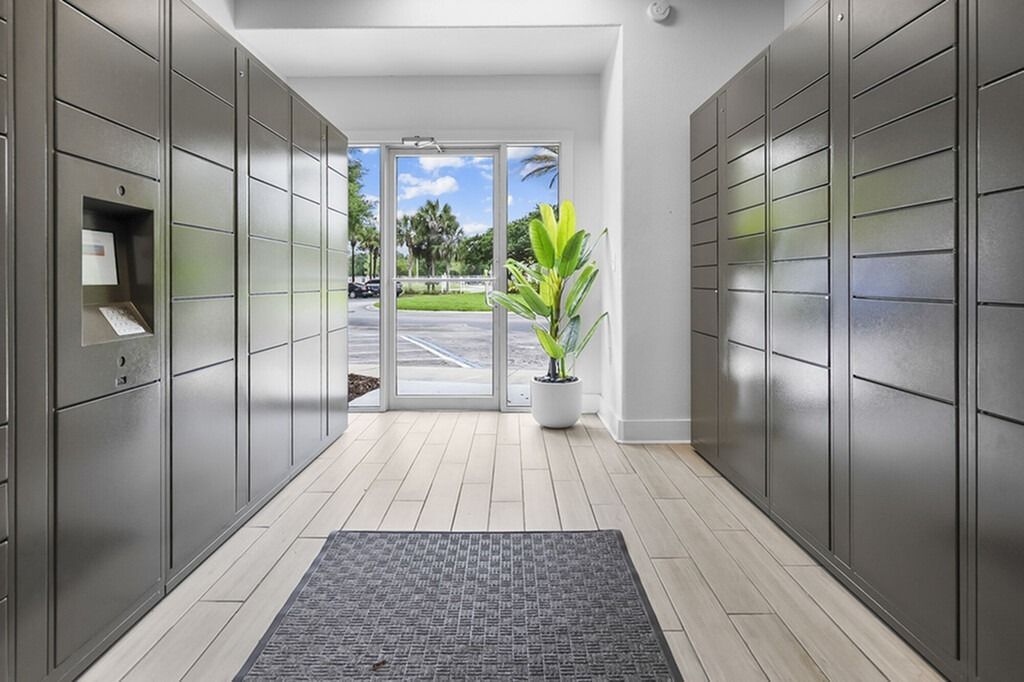 Entrance to apartment building