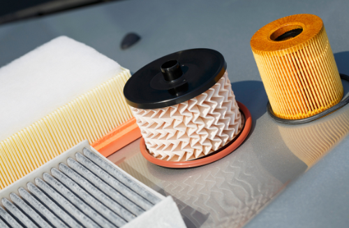 Picture of various car filters.