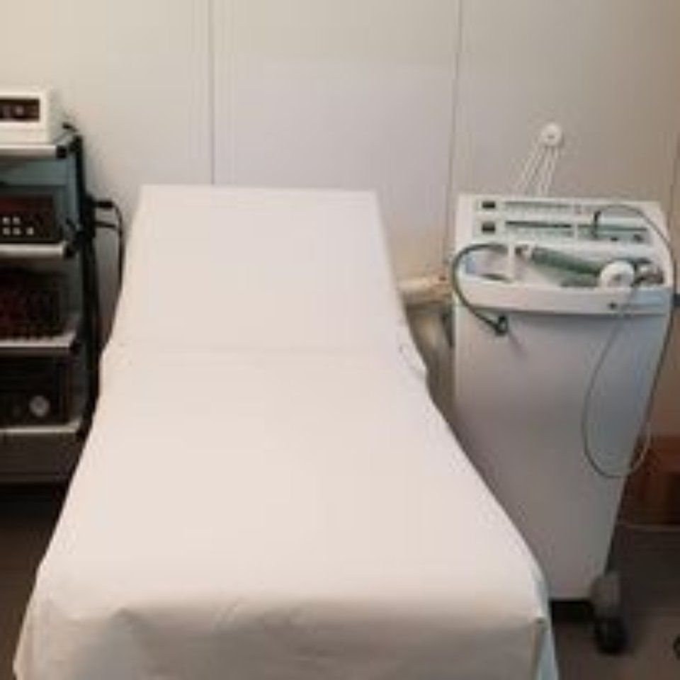 Lettino di un centro per trattamenti estetici