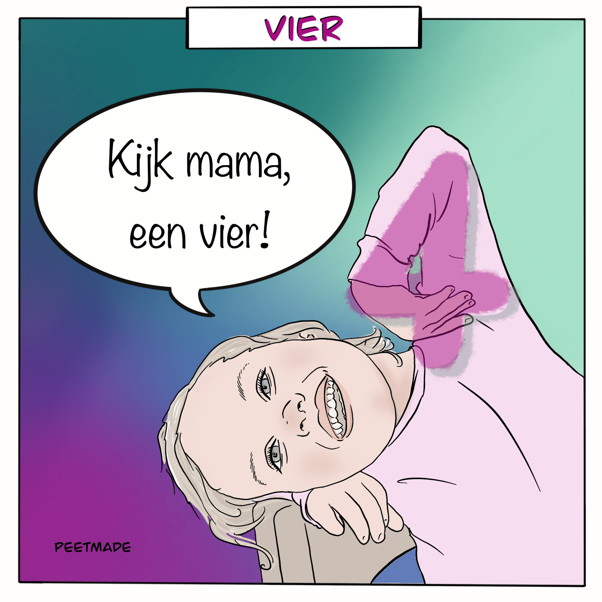 Peuter wordt vier jaar