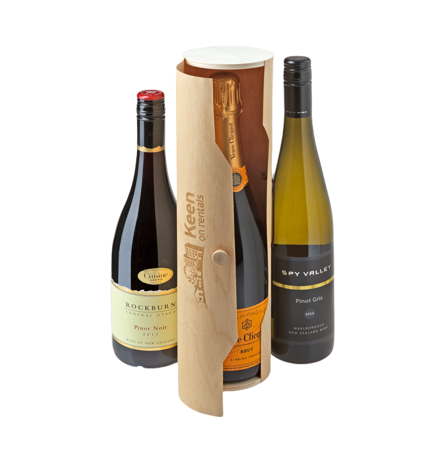 A bunch of wine bottles are sitting on a wooden shelf