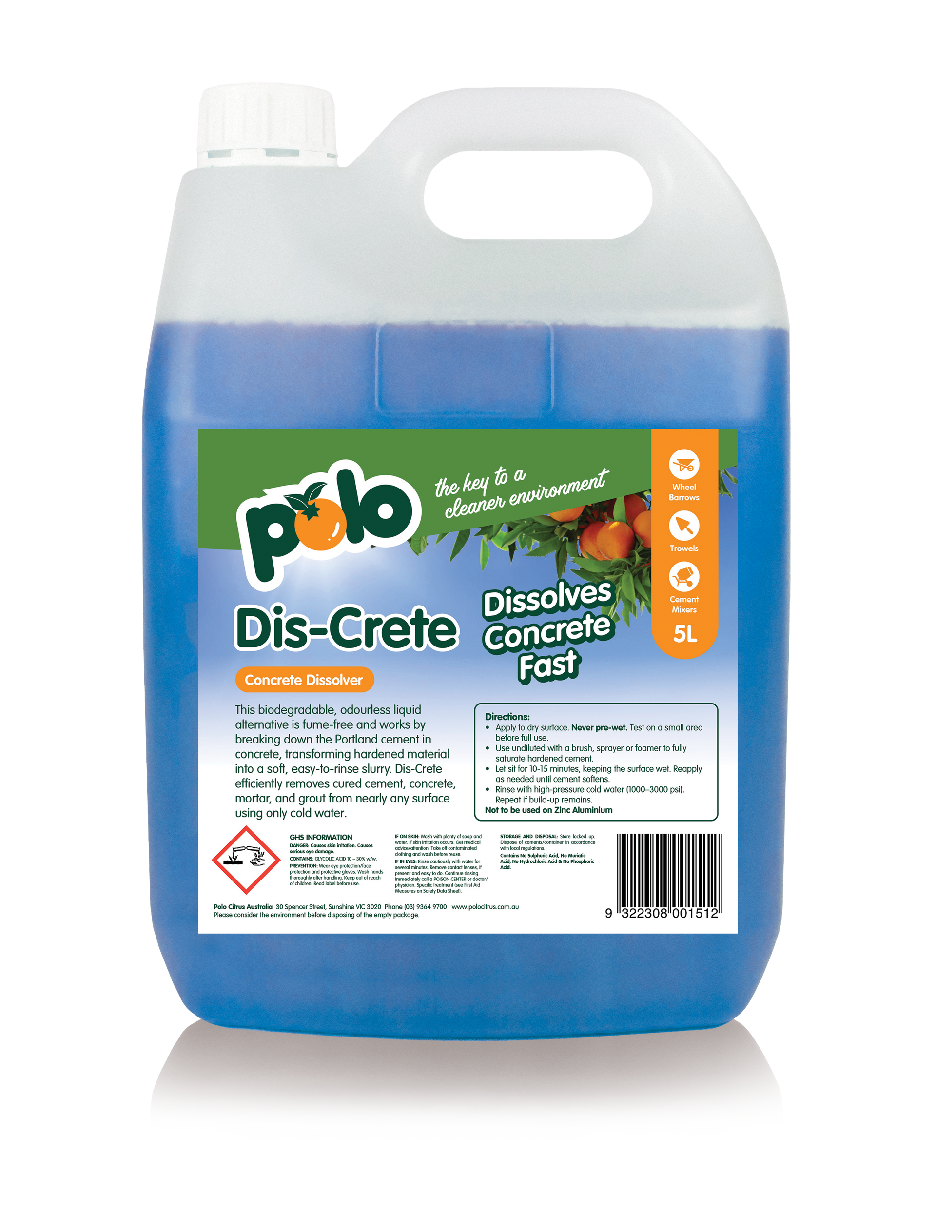 Polo Citrus Bottle Waterclear 20L