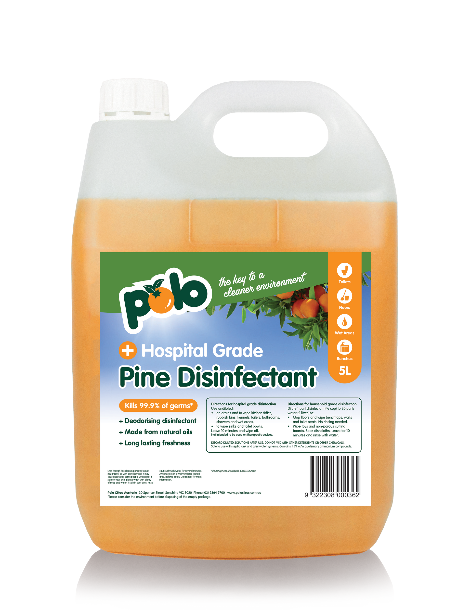 Polo Citrus Bottle Pine 5L