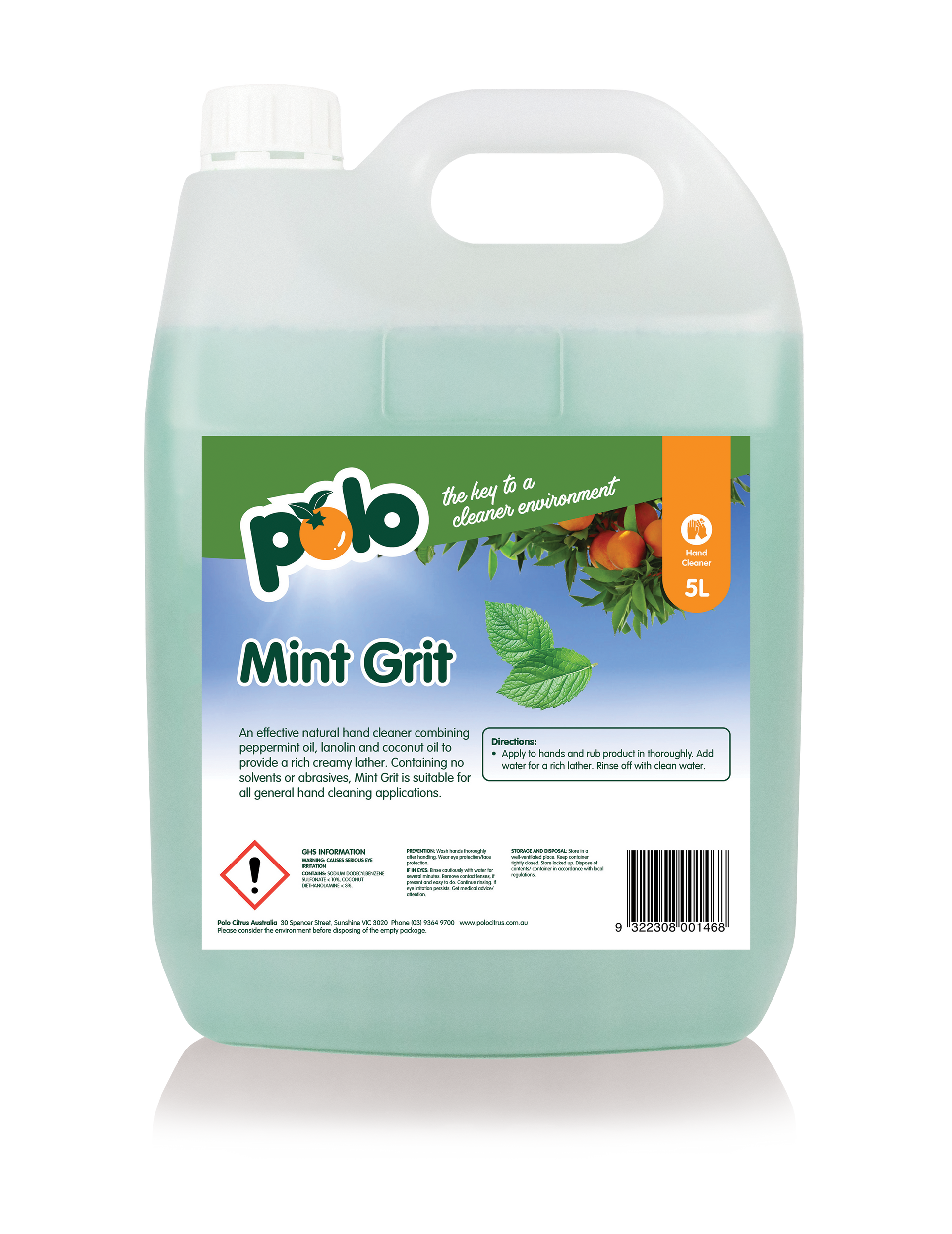 Mint Pump Soap Grit