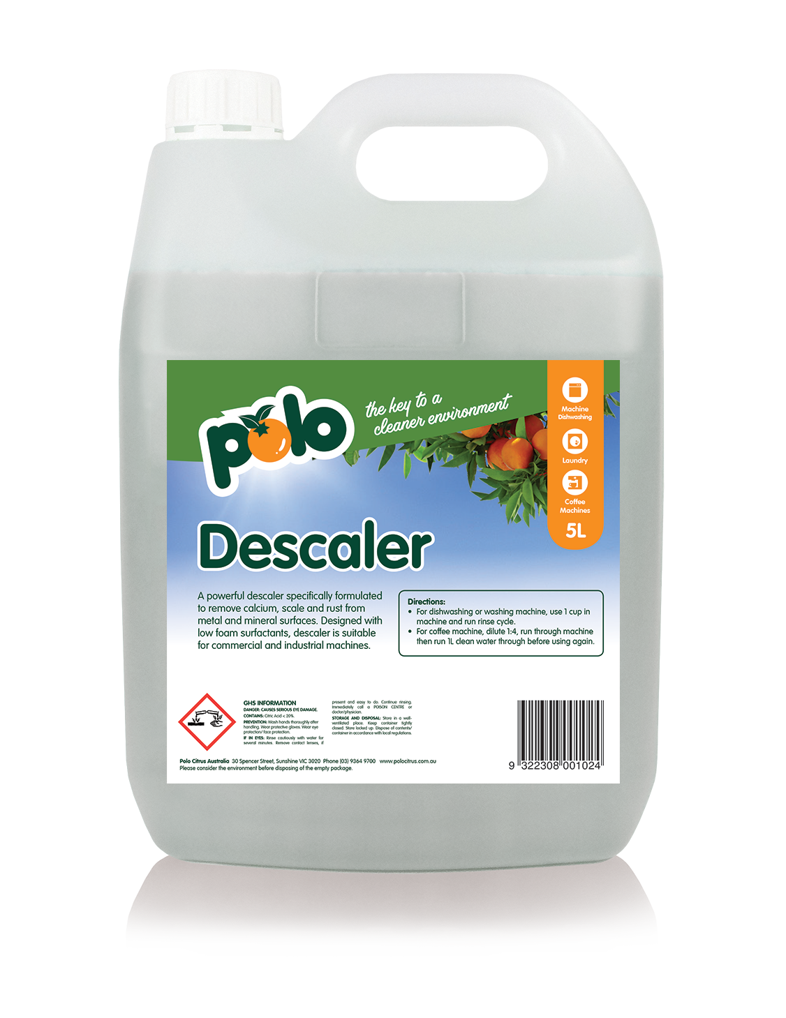 Polo Citrus Bottle Descaler 5L