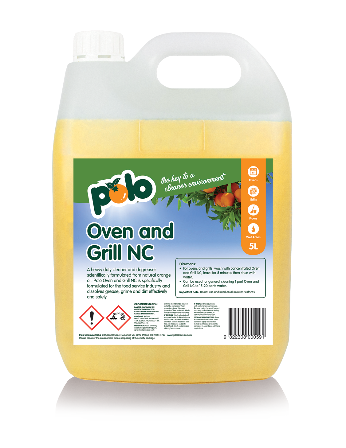 Polo Citrus Bottle Oven and Grill NC 5L
