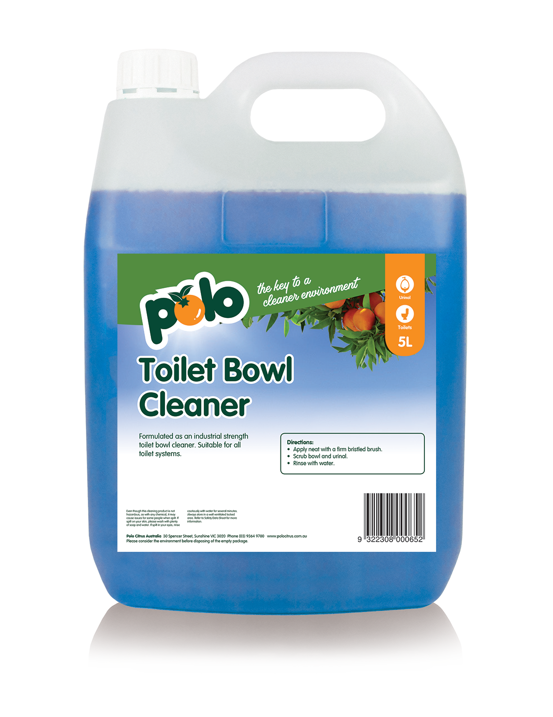 Polo Citrus Bottle Toilet Bowl Cleaner 5L