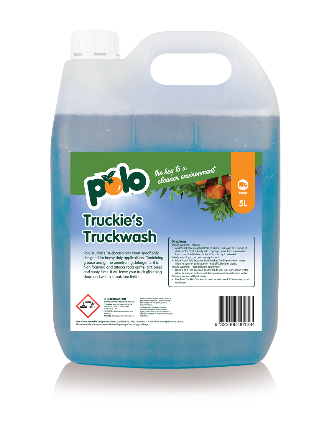 Polo Citrus Bottle Truckies Truckwash 5L