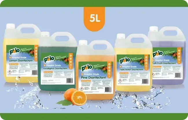 Polo's range of cleaning products