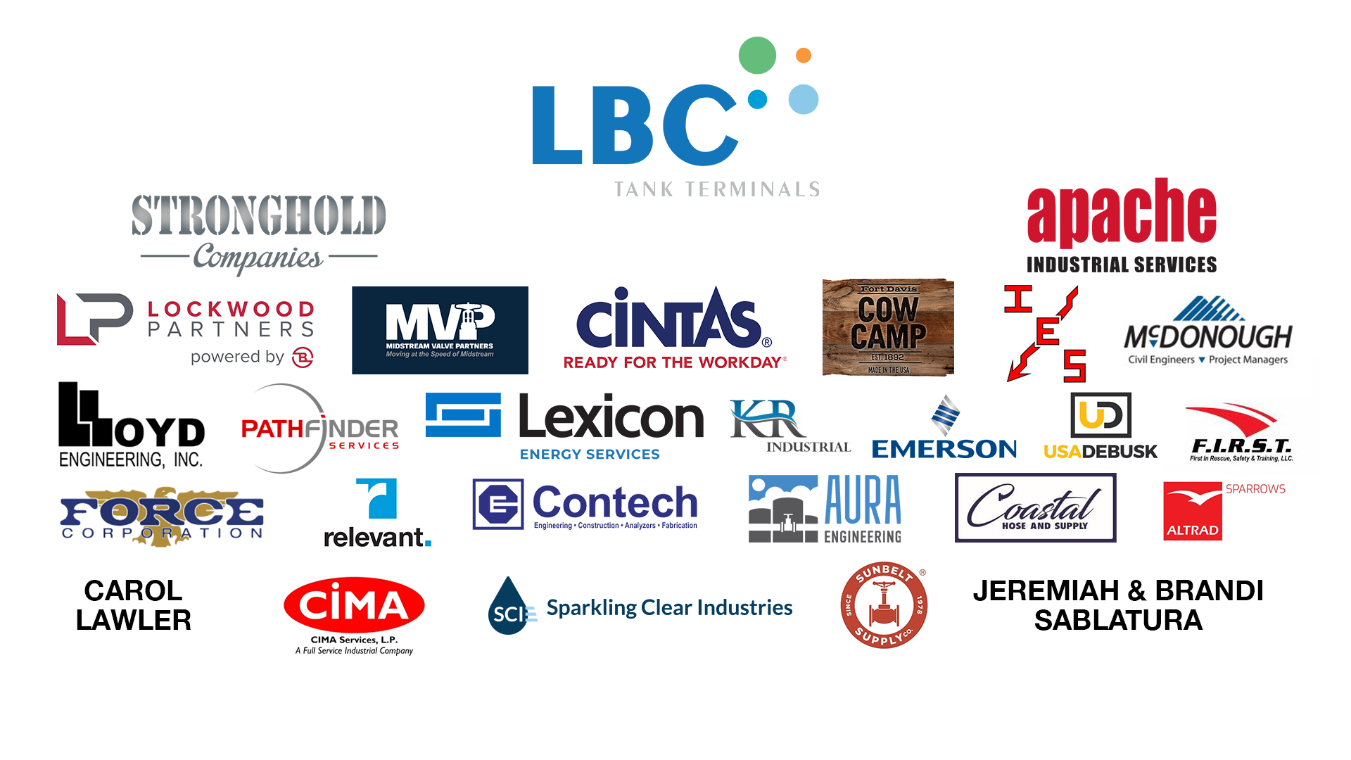 A bunch of logos on a white background including lexicon