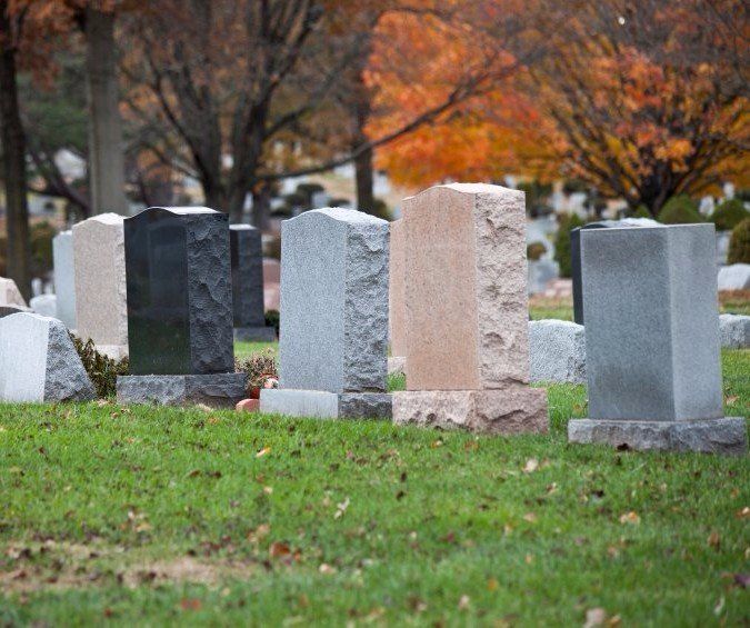 Picture of headstones in a cemetery