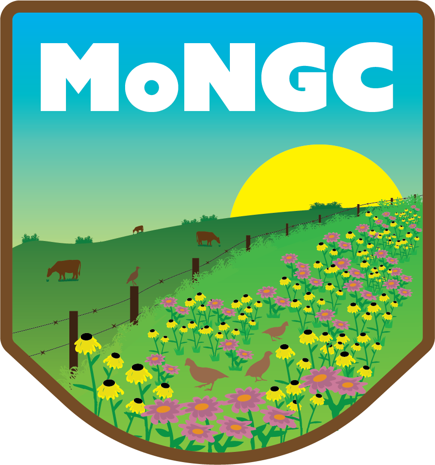 MoNGC logo: a field of wildflowers, fence, grazing animals, and a rising sun.