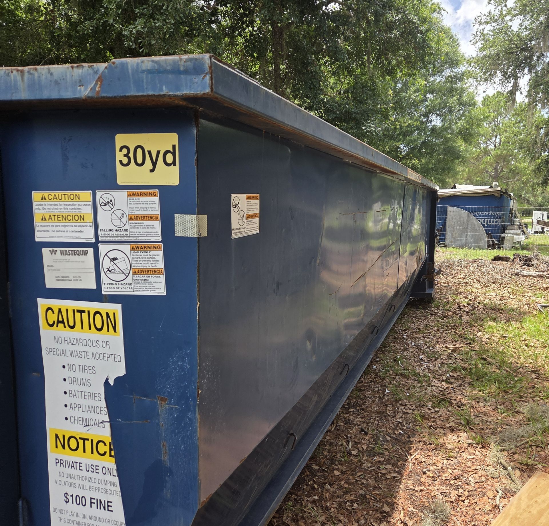 30 Yard Dumpster Rental for $650 | 3.5 Ton Allowance | Carmel Dumpster Rentals FL
