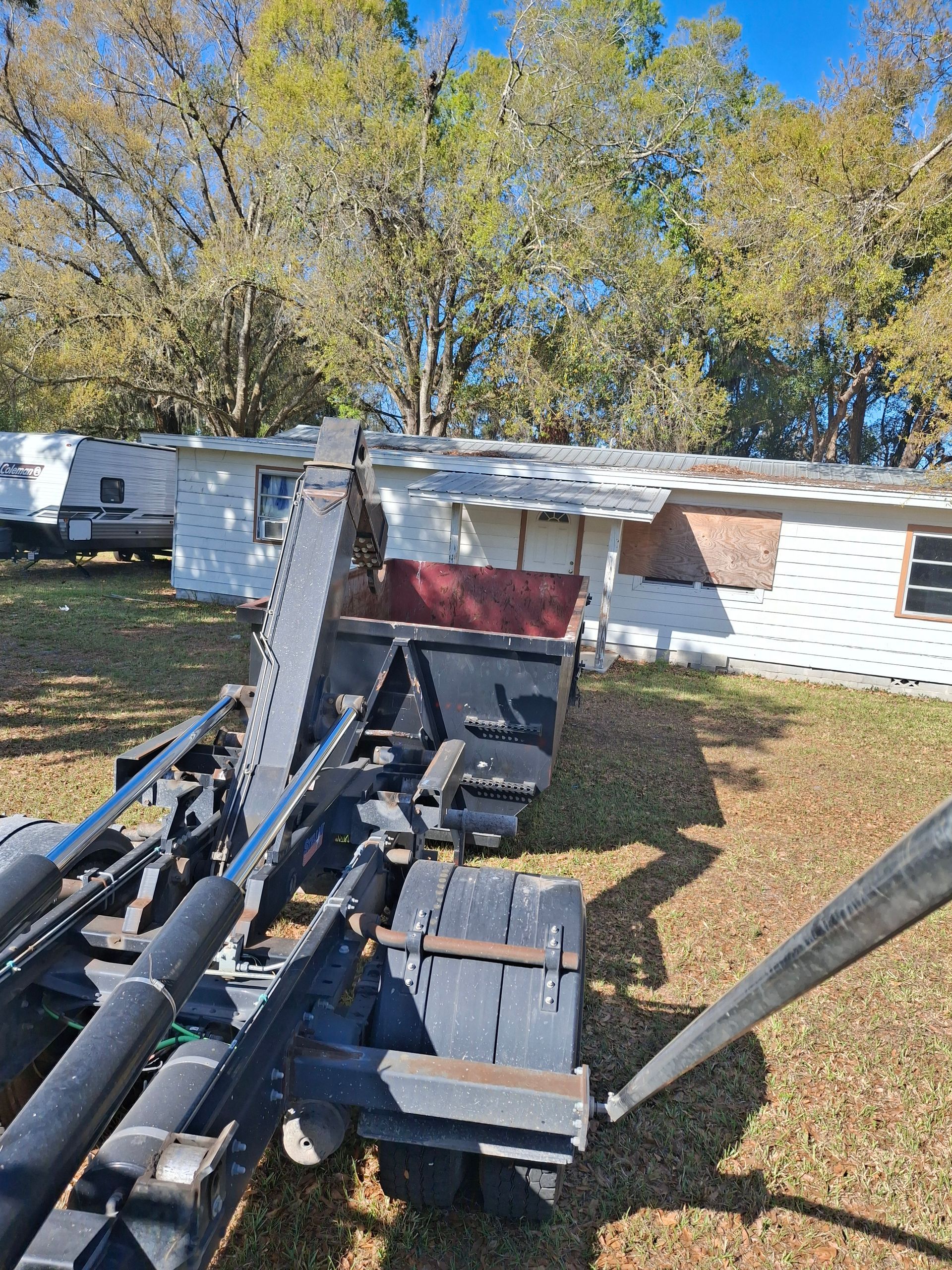 20‑yard dumpster used for a home renovation project in Fort Meade, Florida.