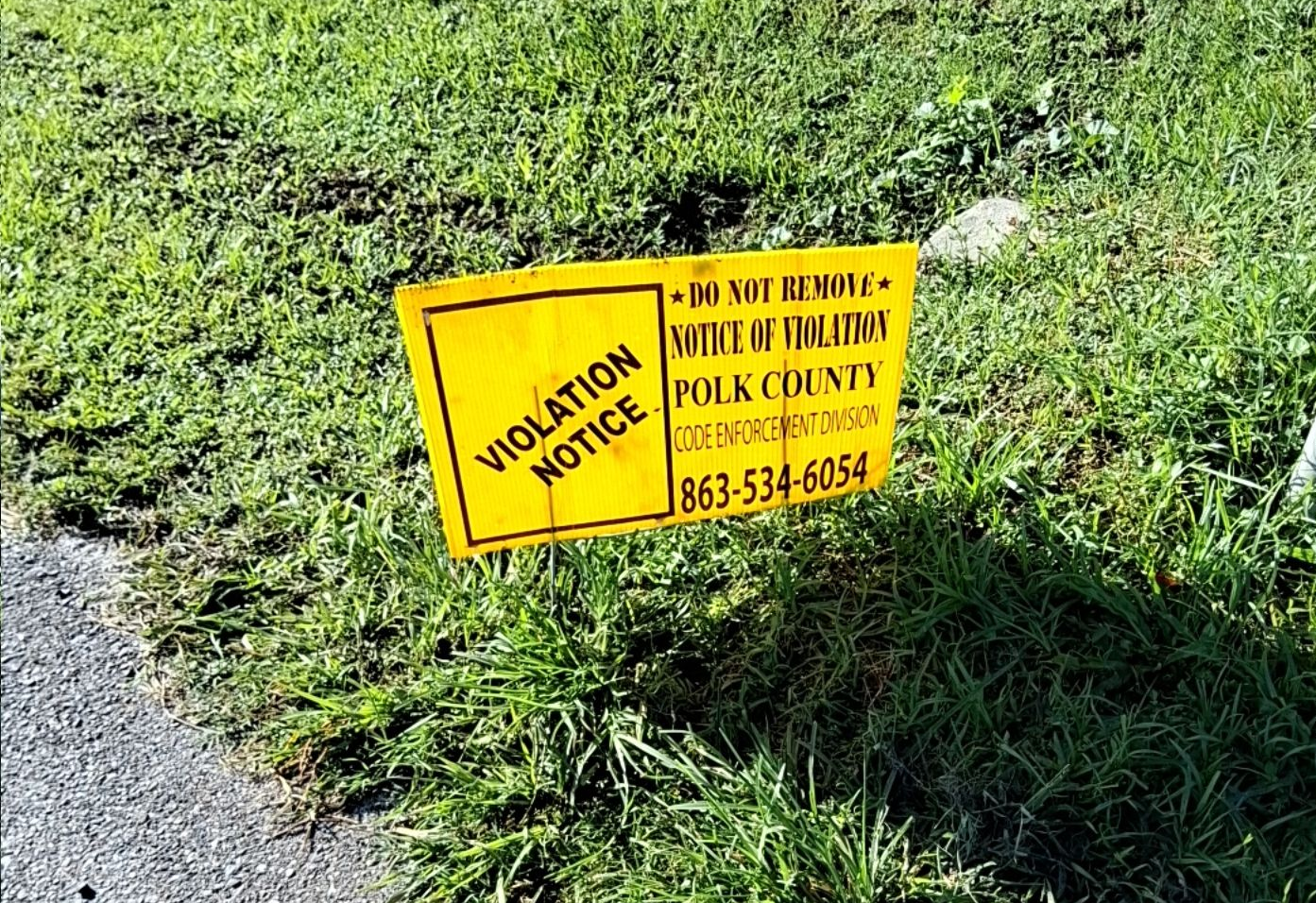 Polk County Code Violation Notice