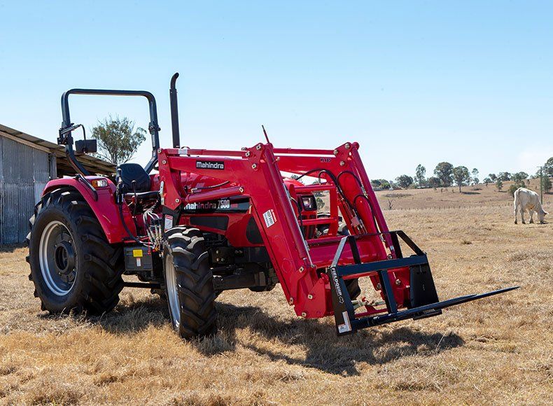 Red Mahindra Tractor — Mahindra Tractors in North Lismore, NSW