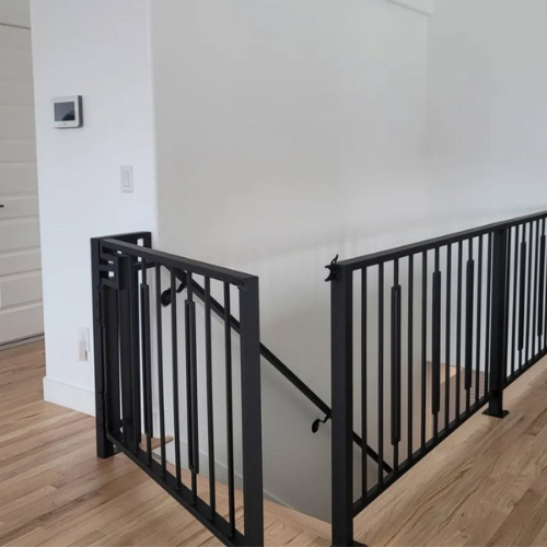 architecture stairway metal railing by - 83MetalCraft LLC