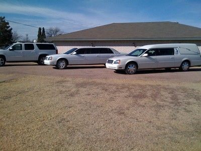 Hearse fleet at Tankersley Funeral Home in Stamford, TX