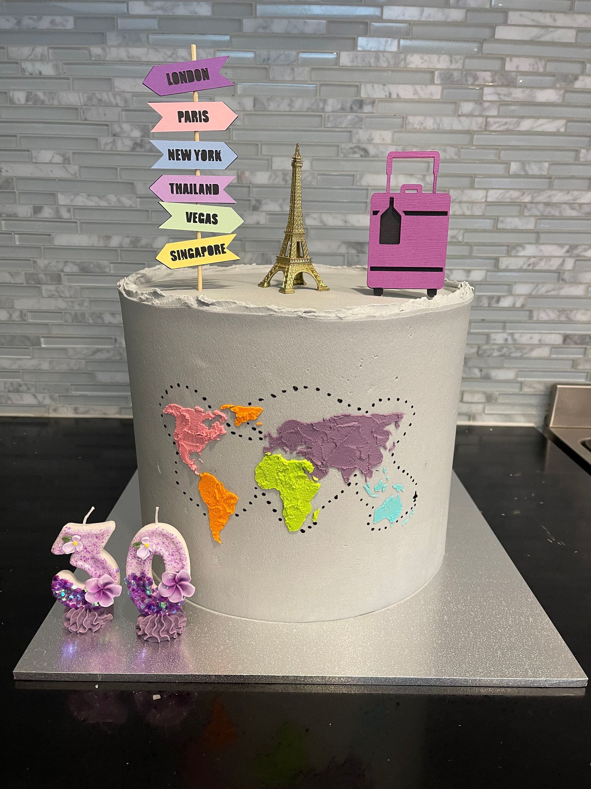 A cake with the number 30 on it