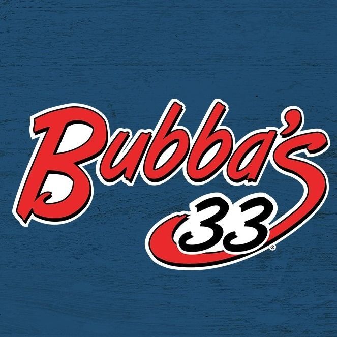 Bubba 's 33 logo on a blue background