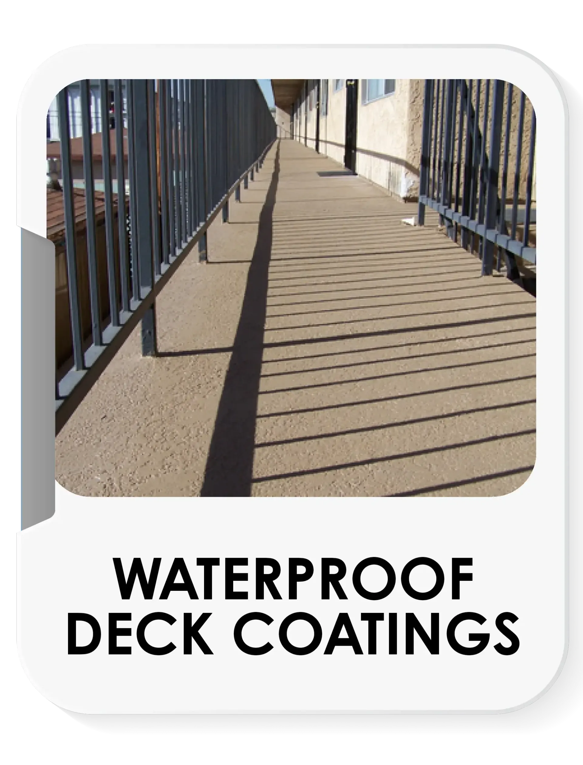 A picture of a waterproof deck coating.